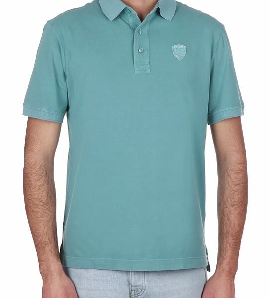 Blauer Polo