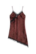 Abito IMPERIAL velluto e pizzo bordeaux, AFXUKXO - immagine 2